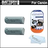2 Pack Battery Kit For Canon PowerShot ELPH 510 HS Digital Camera Includes  ....