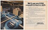 1972 US Army Recruiting Computer Room Photo 2-Page Print Ad