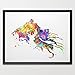 Dignovel Studios 8X10 Harry Potter Stag Patronus and Dementor Inspired Watercolor illustration Art Print N329