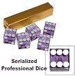 19mm A Grade Serialized Set of Casino Dice-Purple