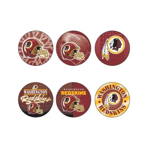 NFL Button-Set 6er Pack Washington Redskins