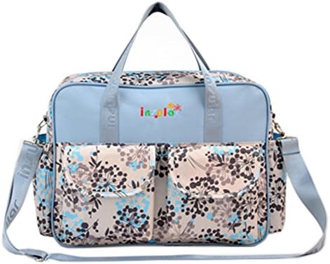 LEGE Designer Multifunction Smart Organizer Syste tote diaper bag Larger Capacity Shoulder Bag Handbag wiht Antibacterial fabric,Waterproof,8 Pockets (Brown-Dandelion)