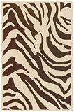 Surya Zebra 7 9 Round chocolate Area Rug