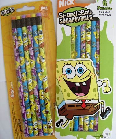Nick Jr Spongebob Squarepants pencil set : 12 pcs