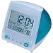 Natico Computer Desk Clock with Melody Alarms, Blue and Clear (10-856BL)