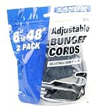Ancra 95720 Adjustable Bungee Cords, Gray, 2-Pack, 6-to-48-Inch