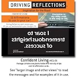 Confident Living, inspirational affirmations to empower your thinking, relieve stress, and deepen your spiritual life while you drive! Give a unique gift, under $10, that uplifts with positive, faith-filled affirmations!