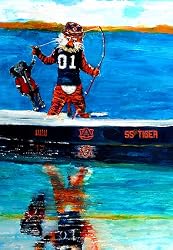 Auburn Painting - Look What the Cat Dragged In