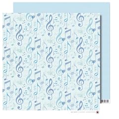 RAYHER - Scrapbooking-Papier: , 30,5x30,5 cm, 190 g/m2, Blue Notes