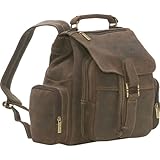 IMAGE OF Le Donne Leather Distressed Leather Multi Pocket Back Pack