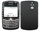 Bling Rhinestone Diamond Skin Case Cover Silicone Black for Blackberry Curv ....