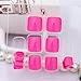 24 Pieces Pure Color Polishing False Toenails Shy Pink Short Square Full Cover Foot Patch for Ladies