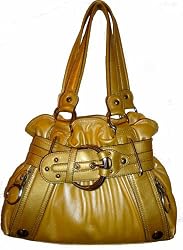 Kathy Van Zeeland Purse Handbag Lemon Strap Up Belt Shopper