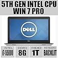 Dell Inspiron 17.3" Laptop Computer - 17.3-inch HD+ (1600 x 900) LED Backlit Display - 5th Generation Intel Core i7-5500U 2.4GHz - 8GB DDR3 - 1TB HDD - Backlit Keyboard - Windows 7 Professional - Silver