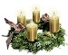 Krinner Lumix Advent 74053 4x goldene Stumpenkerzen mit Fernbedienung und Batterie, f&Atilde;&frac14;r Adventskranz