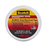 Buy Scotch #35 Electrical Tape 10828-BA-10, 3 4-Inch by 66-Foot by 0.007-Inch, White by 3M