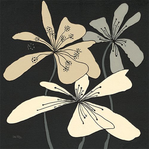 Eurographics KDEH1019 Debbie Halliday, Oxygen Flower Trio 20 x 20 cm, Keilrahmenbild (keine Einrahmung nötig)
