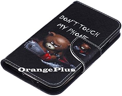 S5 Case, Galaxy S5 Wallet Case, OrangePlus ® Samsung Galaxy S5 Case, Folio Flip PU Leather Wallet Stand Case Cover for Samsung Galaxy S5 (Wallet Series Don't Touch My Phone A)