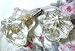 Vintage Glass Knobs ~ Shabby Chic Cabinet or Drawer Crystal Clear Glass Pulls ~ Set of 4 ~ Diamond