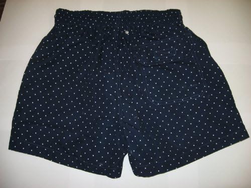 BlessTheSummer Navy Dots Men's Swim Trunks - Shorts (Men's Large)