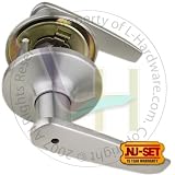 NUSET Napa Series Privacy Lever Door Lock (Satin Chrome)