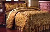 Classic Home Golden Floral Duvet Set - Queen