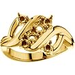14K Yellow Gold Mother's Ring - 6 Gemstone -- YOU CHOOSE THE COLORS!