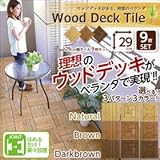 ベランダを着替える 女性でも設置できる 簡単取り付け 29cm幅・9枚セット 直線×DBR （ダークブラウン）