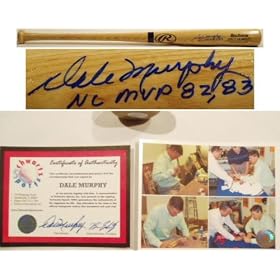 <b>Dale Murphy Signed Big Stick Bat w/NL MVP 82-83</b>