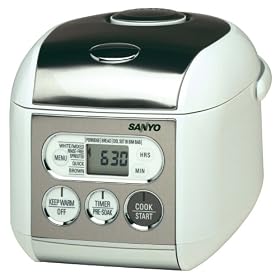 Sanyo 3-1/2-Cup Micro-Computerized Rice Cookers/Warmers with Bread-Baking Functions