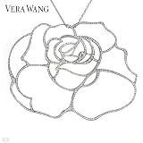 VERA WANG Sumptuous Necklace with 5.20 CTW Genuine Super Clean round Diamonds Made of 18K White Gold and Metallic Titanium 24in