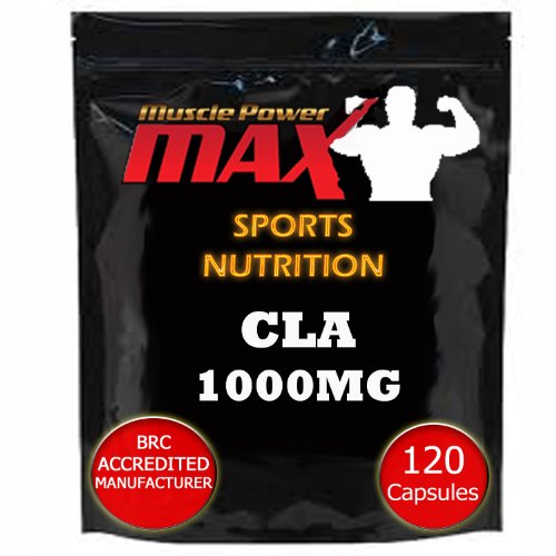 120 CLA 1000mg Conjugated Linolenic Acid - Supports Muscle building - By Muscle Power Max - FREE 1ST CLASS FAST POSTAGE