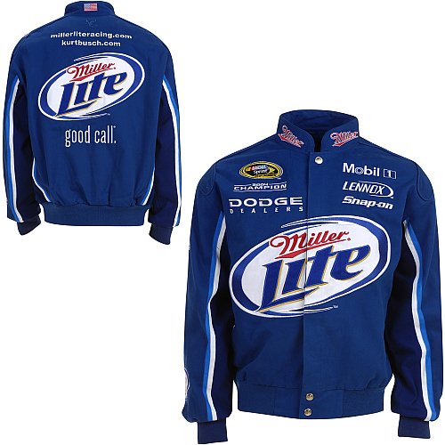 Buy Chase Authentics Kurt Busch Miller Lite Twill Uniform Jacket by Chase Authentics