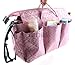 Periea Handbag Organiser 13 Compartments+FREE Key Clip - Pink Hearts - Lucy