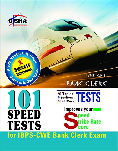 IBPS CWE Bank Clerk 101 Speed Tests with Success Guarantee 2nd Edition