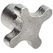 Morton Aluminum Four Arm Knob, Fluted Rim, Threaded Hole, 1/2"-13 Thread Size, 2-1/2" Width (Pack of 2)