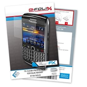atFoliX FX-Clear Ecran-Protecteur pour Blackberry 9700 Bold - Ultra-clair et � rev�tement dur! La plus haute qualit� - Made in Germany!