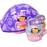 Dora Micro Bicycle Helmet and Protective Pad Value Pack (Toddler)
