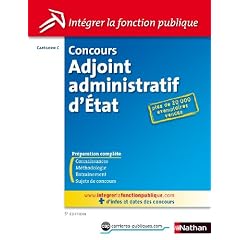 Concours adjoint administratif d'Etat - Cat�gorie C