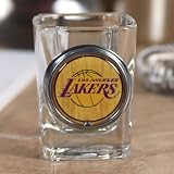 NBA Los Angeles Lakers Crystal Coat Emblem 2 oz. Square Shot Glass
