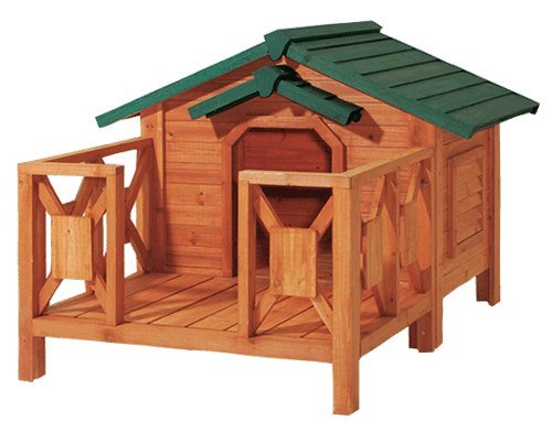 【激安特価】【送料無料】デッキ付き犬舎●中型（犬小屋）