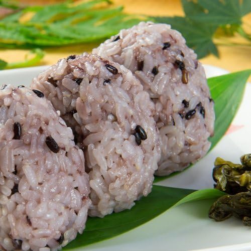 Rice in the anti-aging black rice 1000g completely additive-free-free coloring Aso natural water were charged bowl 200 cups (1 cup 15 yen) vacuum-packed packaging rice 1000g