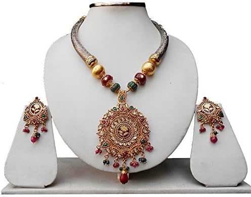 Traditional Necklace Set with Stone Work