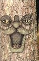 Tree Art Birdfeeder face outdoor yard garden decor New
