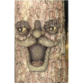 Tree Art Birdfeeder face outdoor yard garden decor New