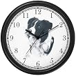 Border Collie Dog (MS) Wall Clock by WatchBuddy Timepieces (Black Frame)