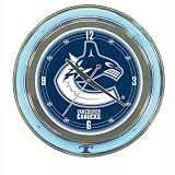 NHL Vancouver Canucks 14-Inch Diameter Neon Clock