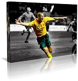 Celtic F.C. Henrik Larsson Framed Canvas Art Print - Contemporary Art - Football Art - Framed Ready to Hang - Buy two or more get Free UK Delivery - Oneblankwall , 20 inch x 24 inch