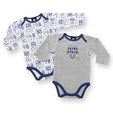 Gerber Two Pack Long Sleeve Colts Bodysuit, Boys