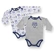 NFL Colts Infant Two Pack Long-Sleeve Solid and Print Bodysuits, 3-6 Months